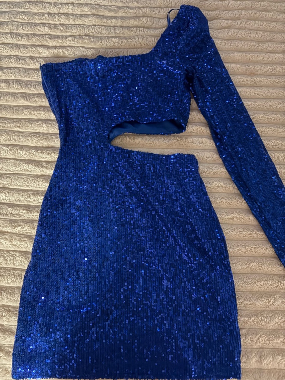 Blue sequence dress